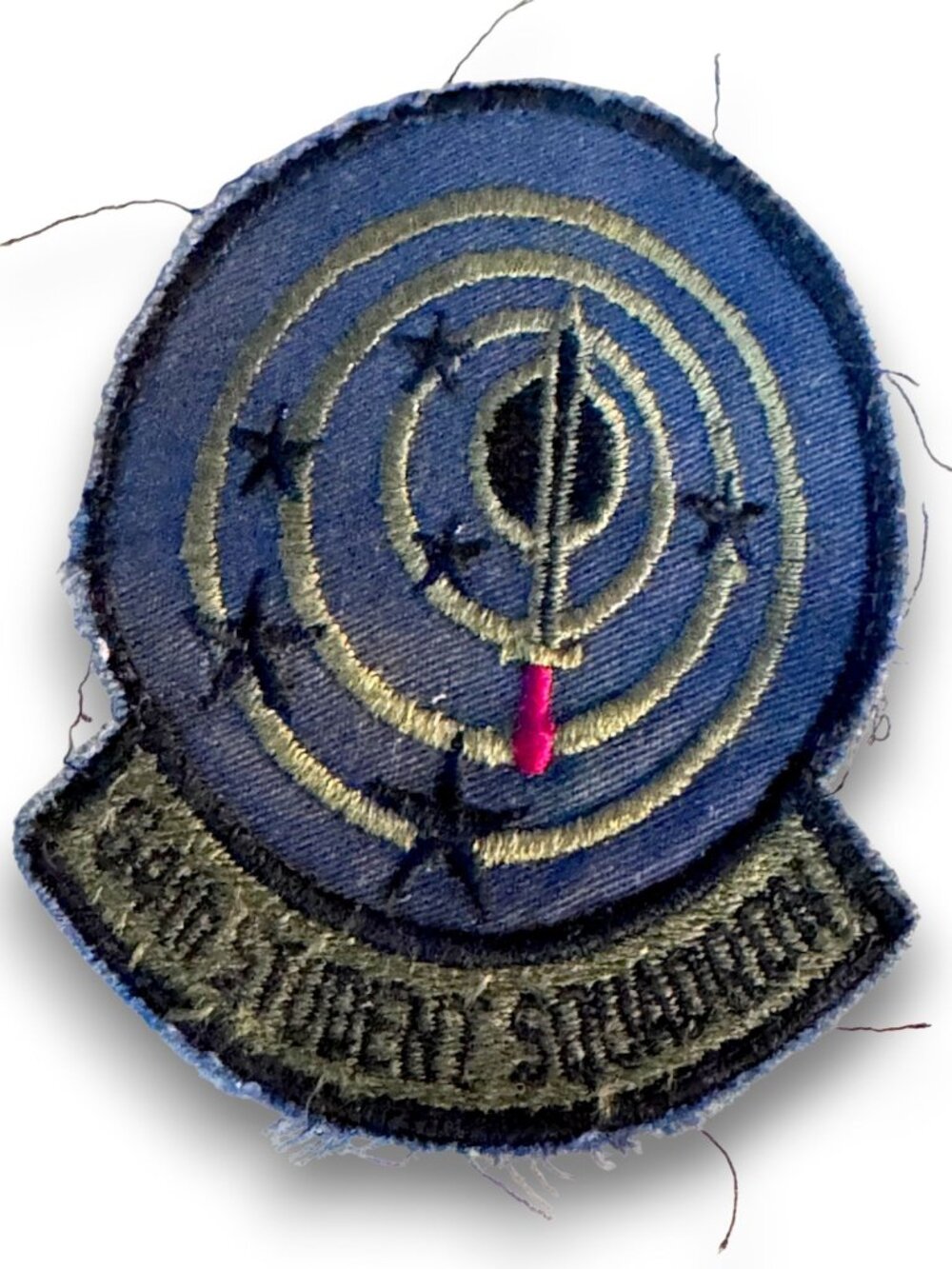 Vintage USAF 64th Student Squadron Sew-On Embroidered Patch 3x4 In